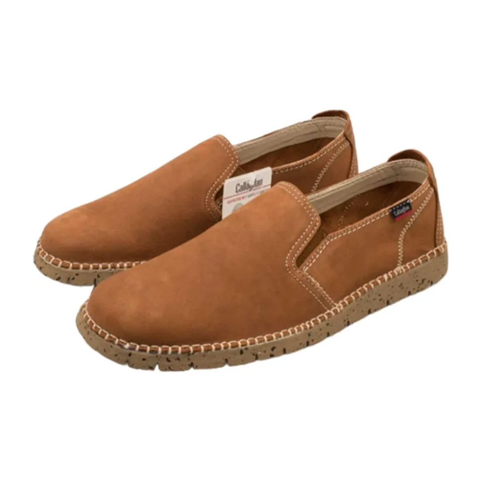 Nubuck Mokkasin med Kontrastsøm