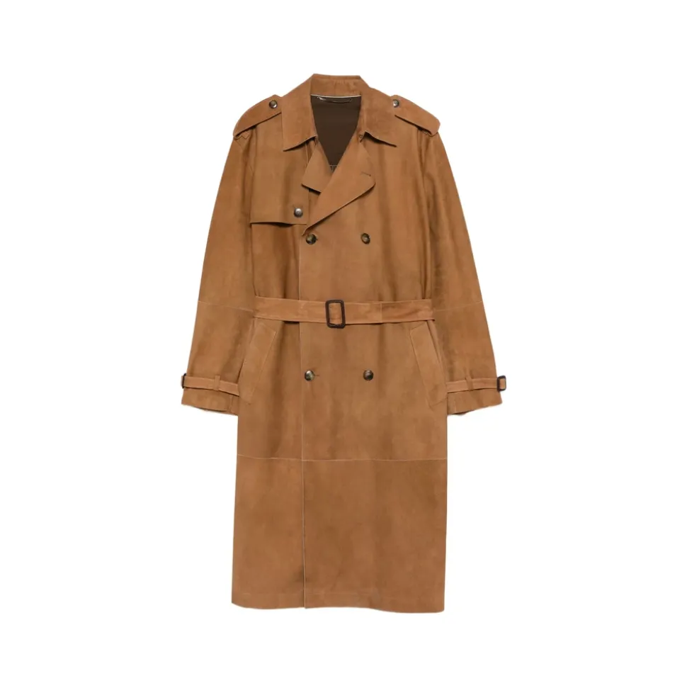 Nuvola Lammeskinn Semsket Trenchcoat