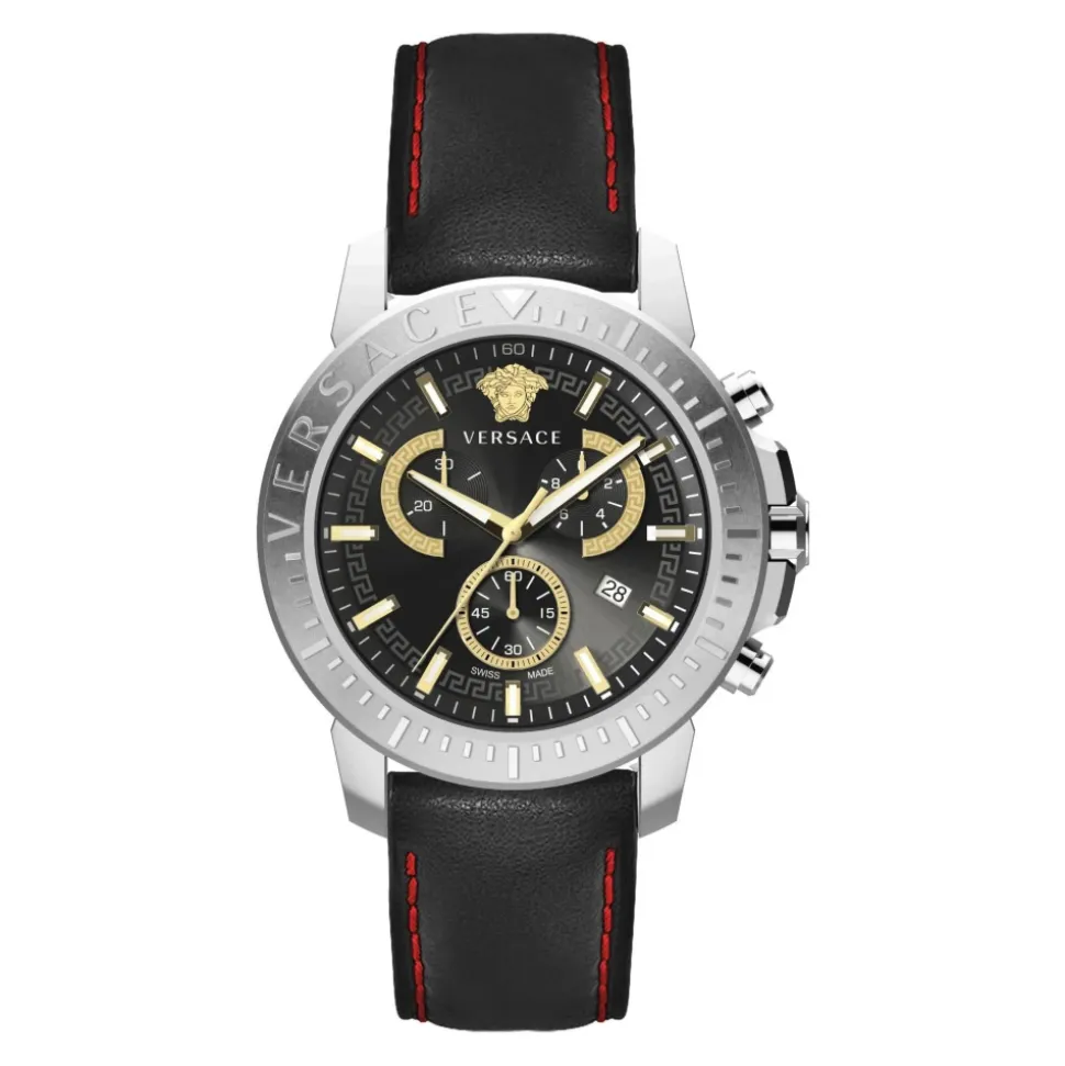 NY CHRONO Lær Chronograph Klokke