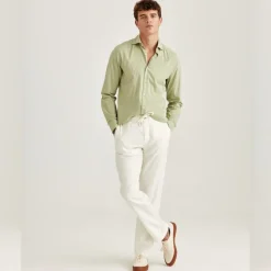 Offwhite Lin Chinos Bukser