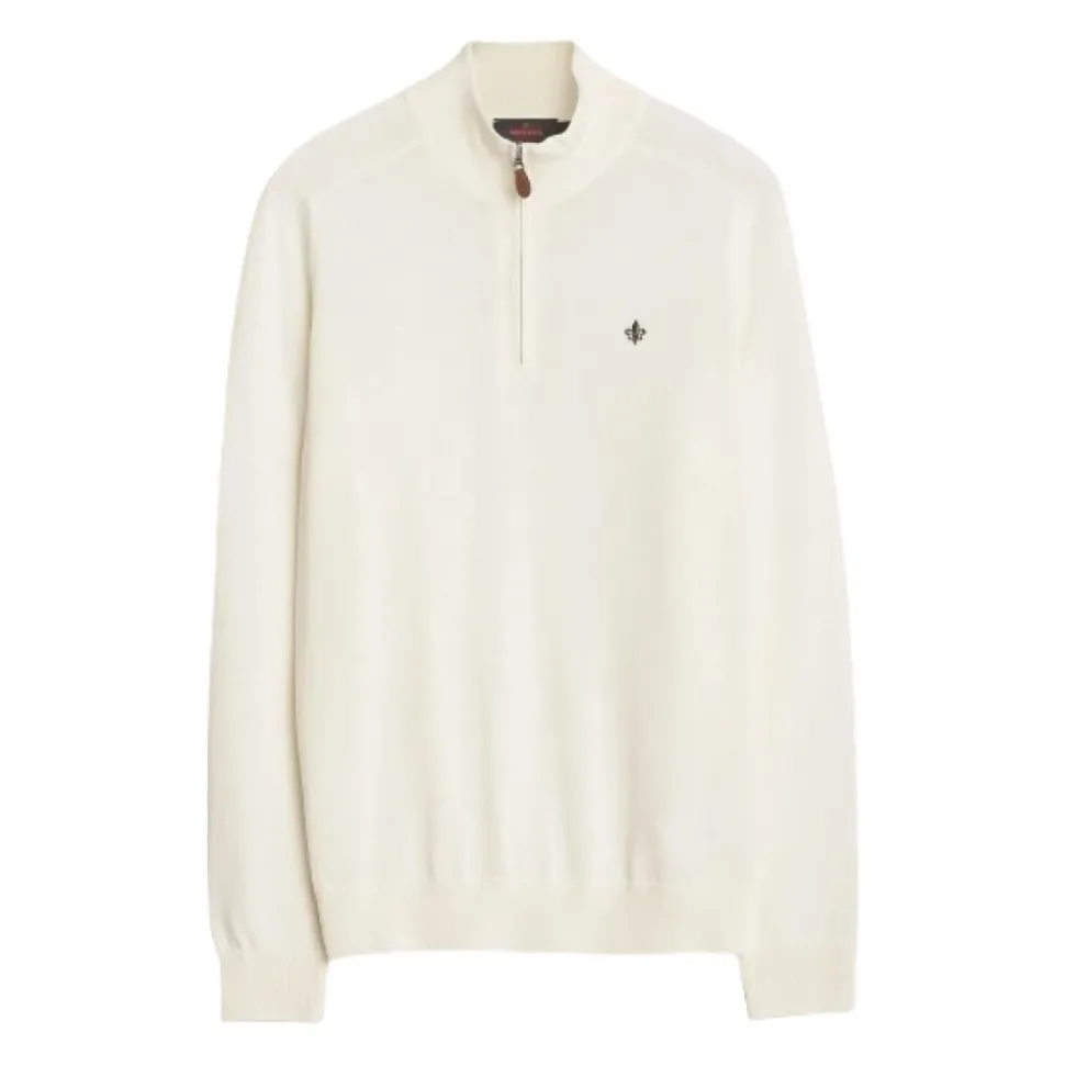 Off-White Morris Merino John Zip Genser