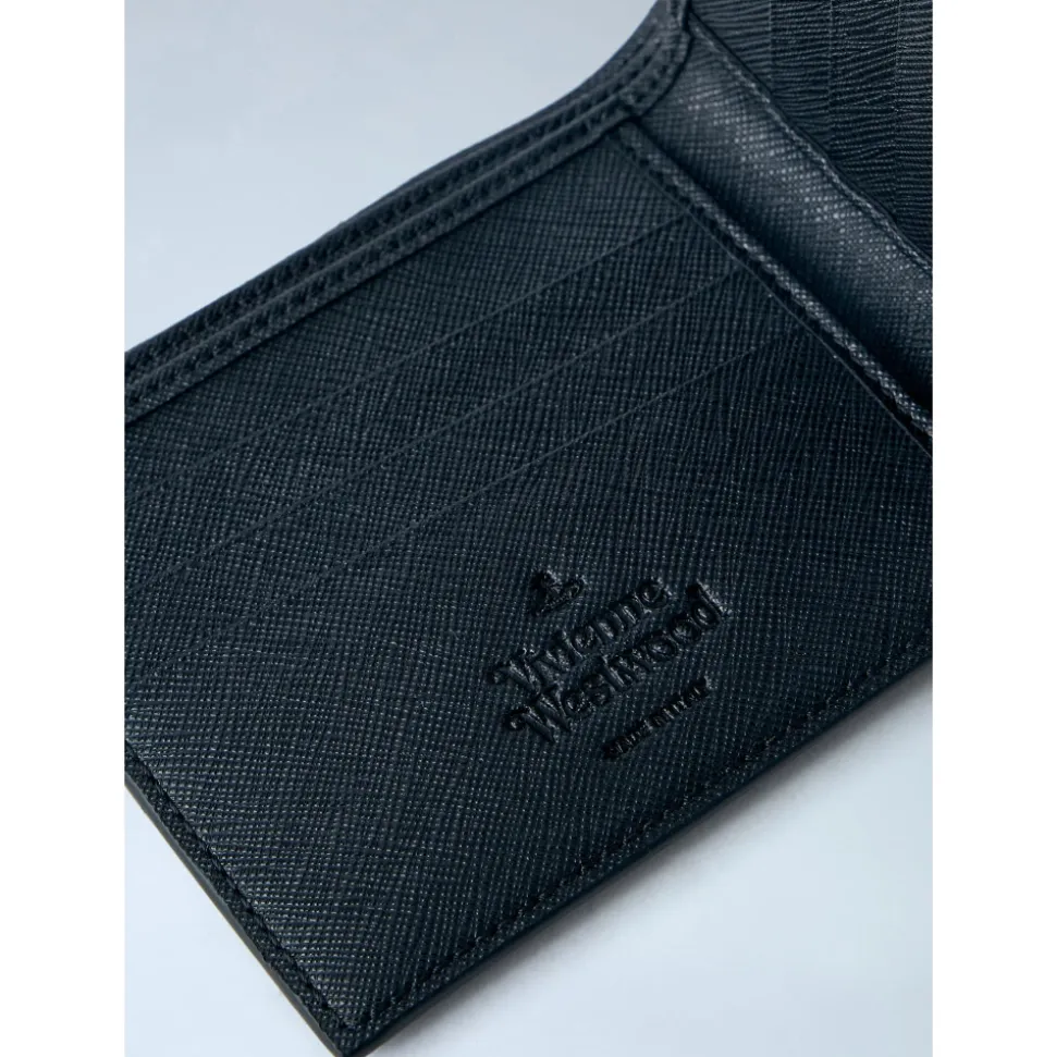 Orb Motif Leather Wallet