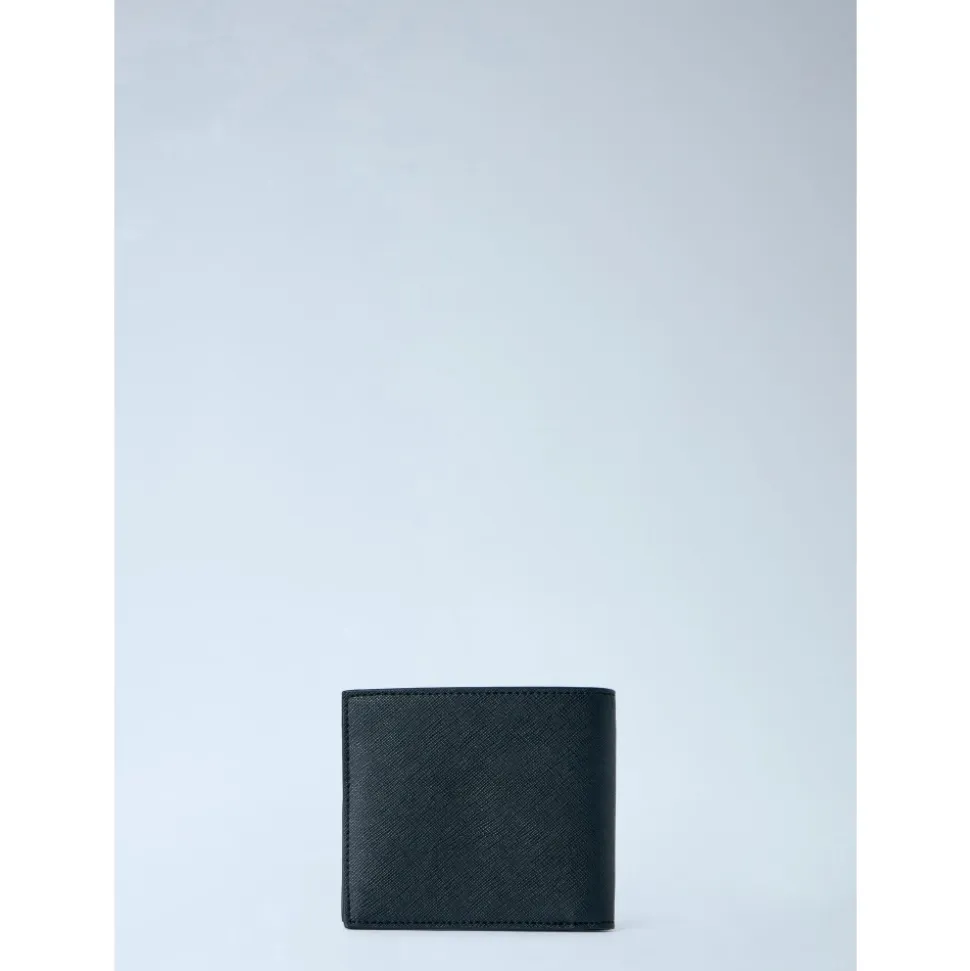 Orb Motif Leather Wallet