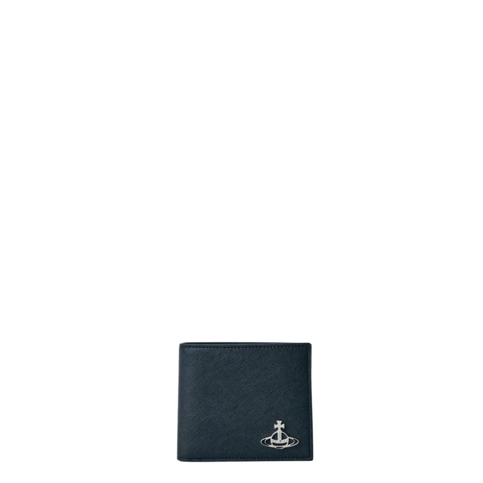 Orb Motif Leather Wallet