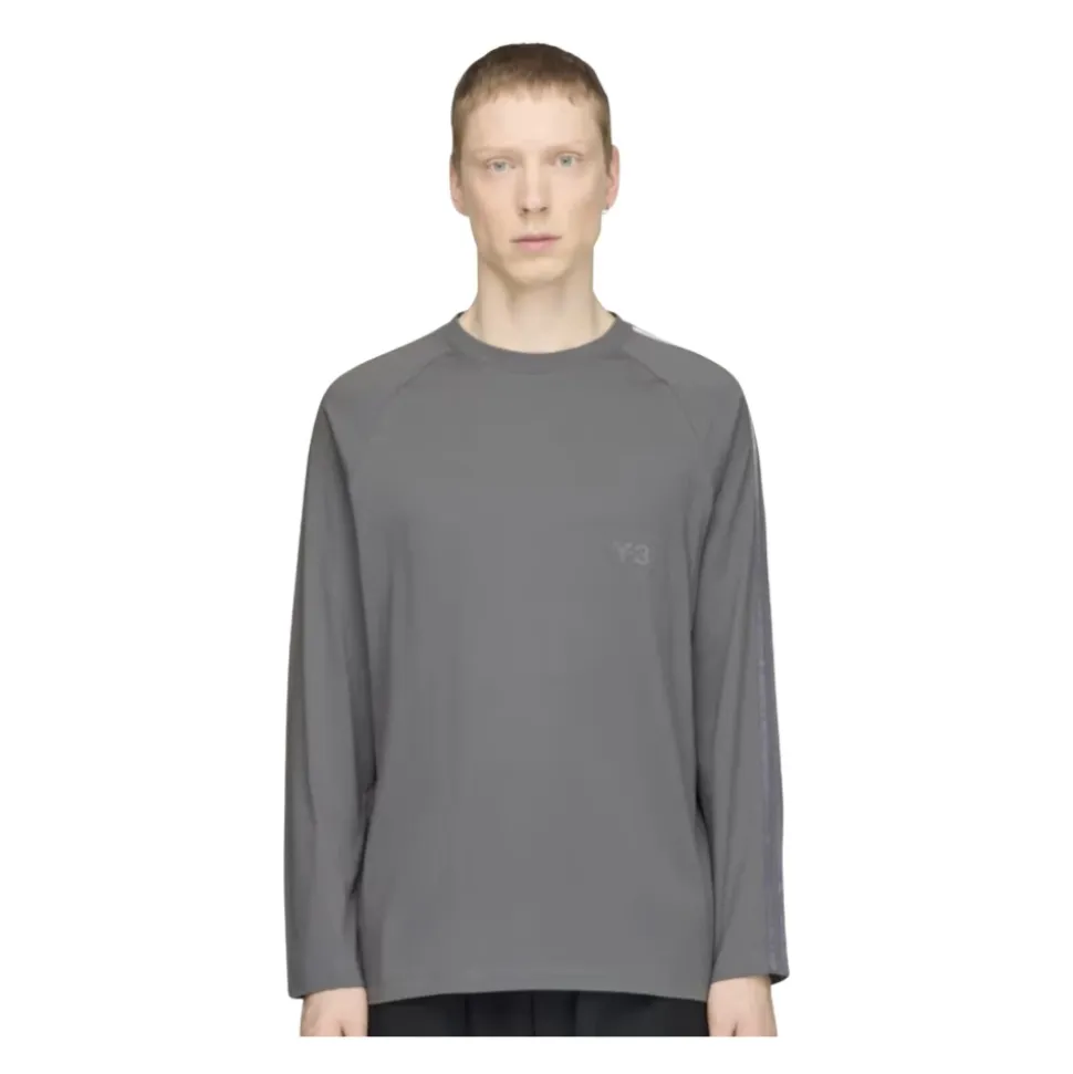 Oversized Gradient Stripes Langermet T-skjorte