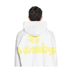 Oversized Unisex Hoodie med Distressed Logo