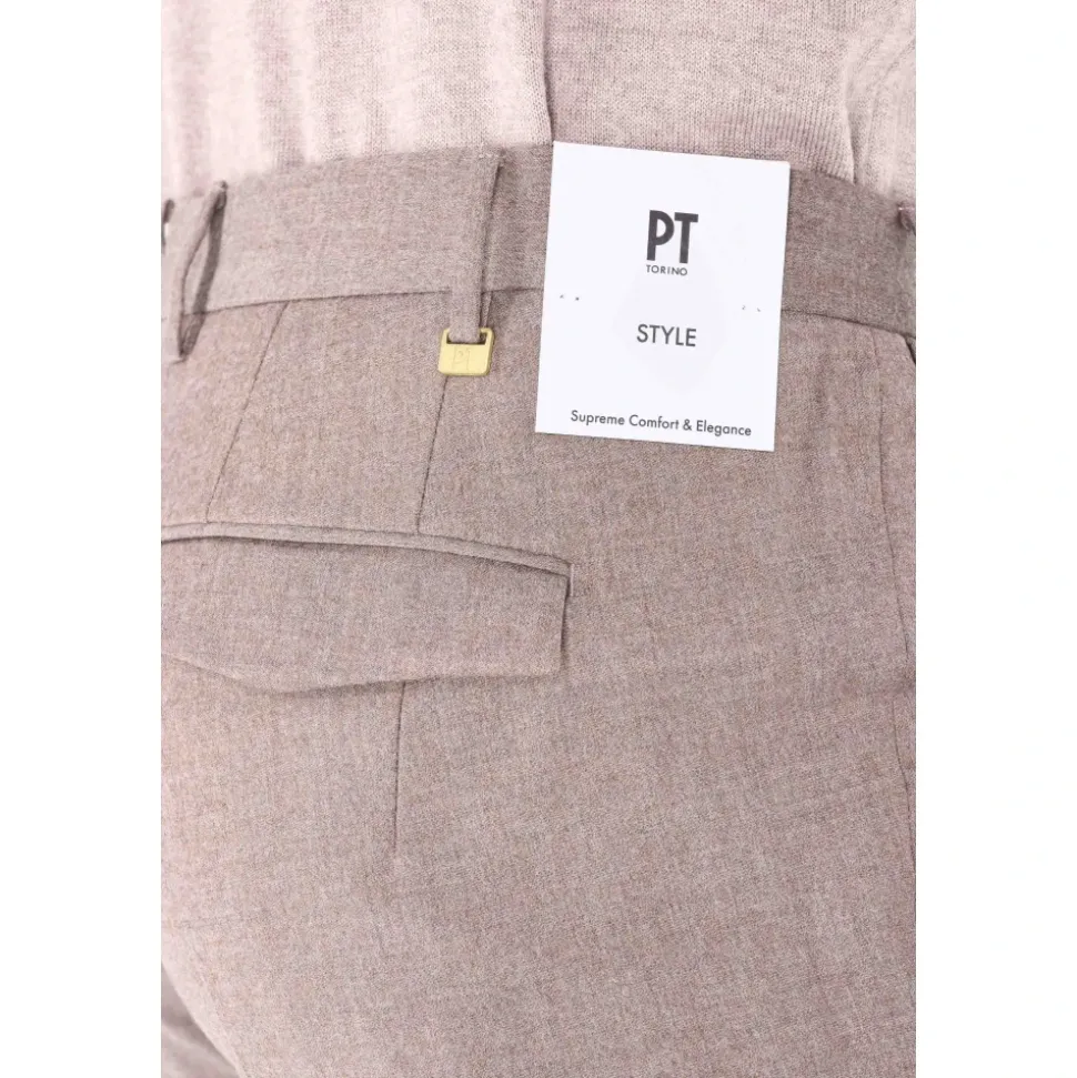 Pantalone i flanell av Super 110's ull Comfort Master fit