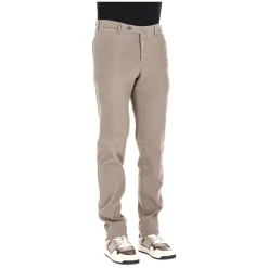 Pantalone in cotone microarmaturato Slim fit