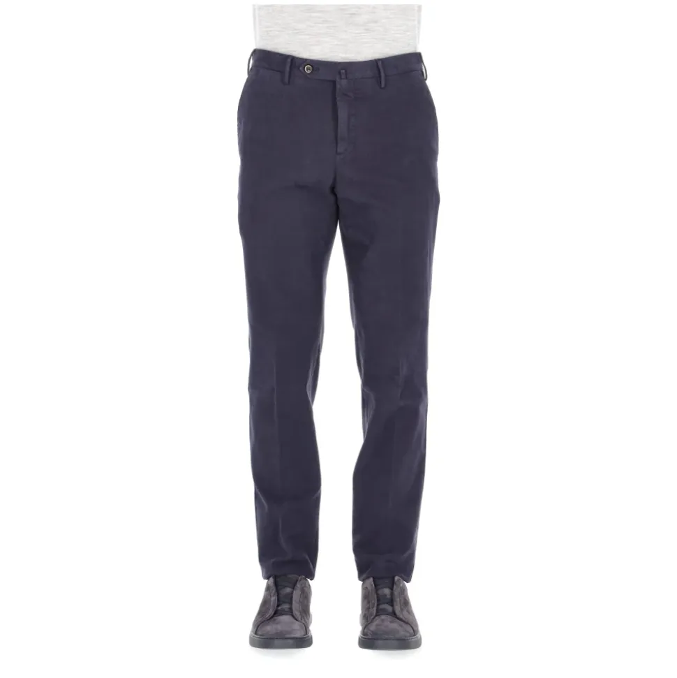 Pantalone in cotone micro struttura Slim fit