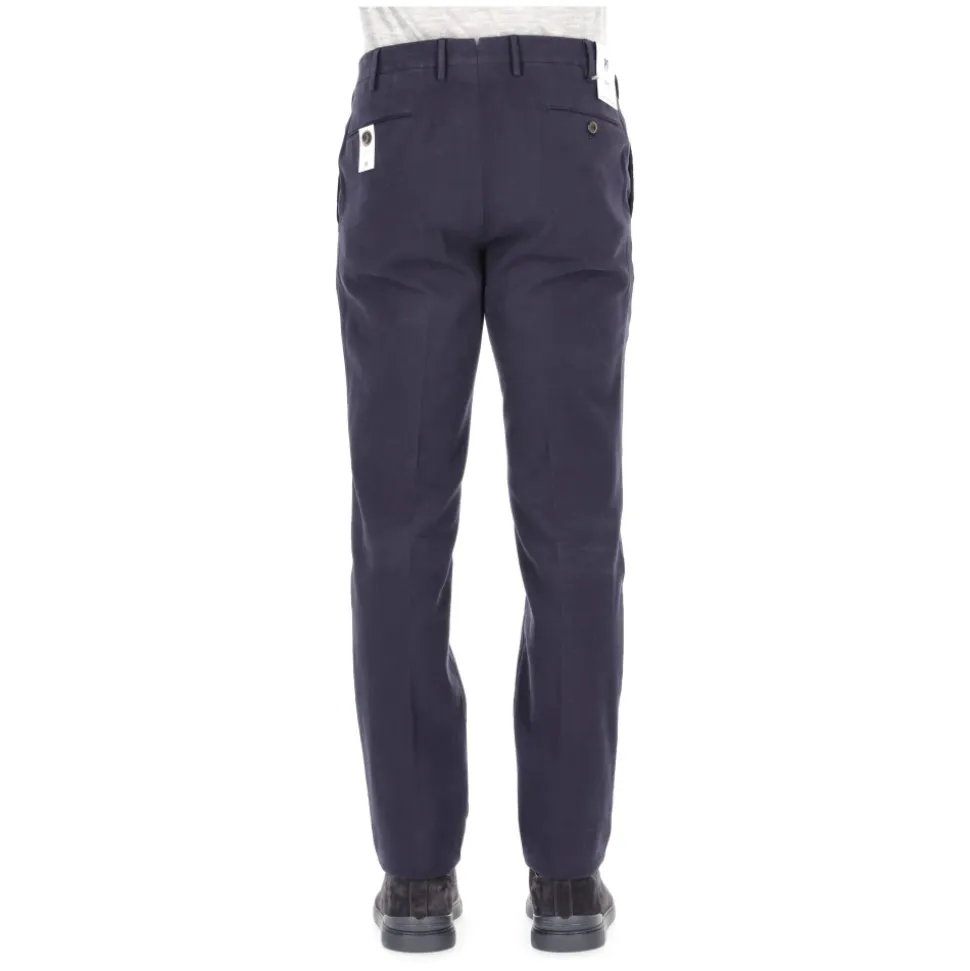 Pantalone in cotone micro struttura Slim fit