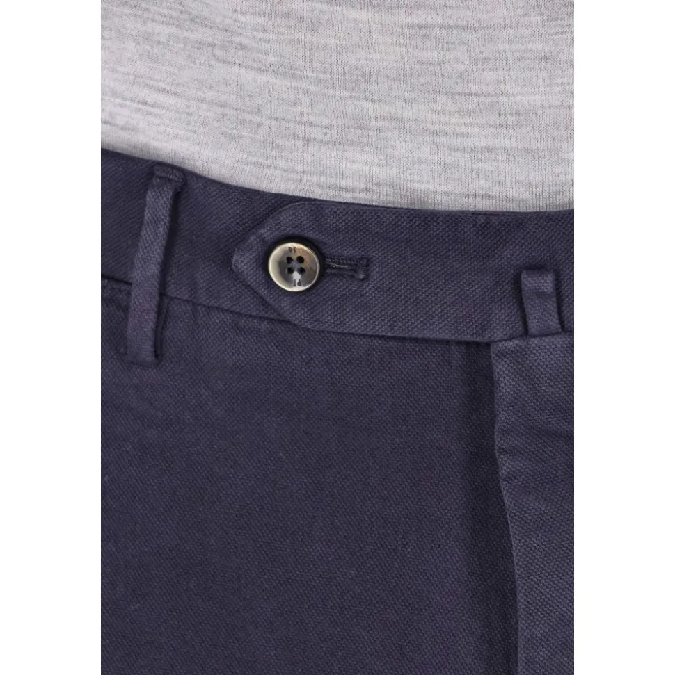 Pantalone in cotone micro struttura Slim fit