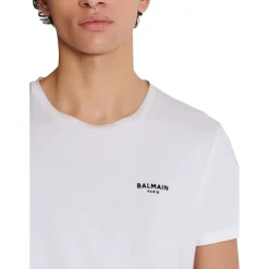 Paris flocked T-skjorte med korte ermer