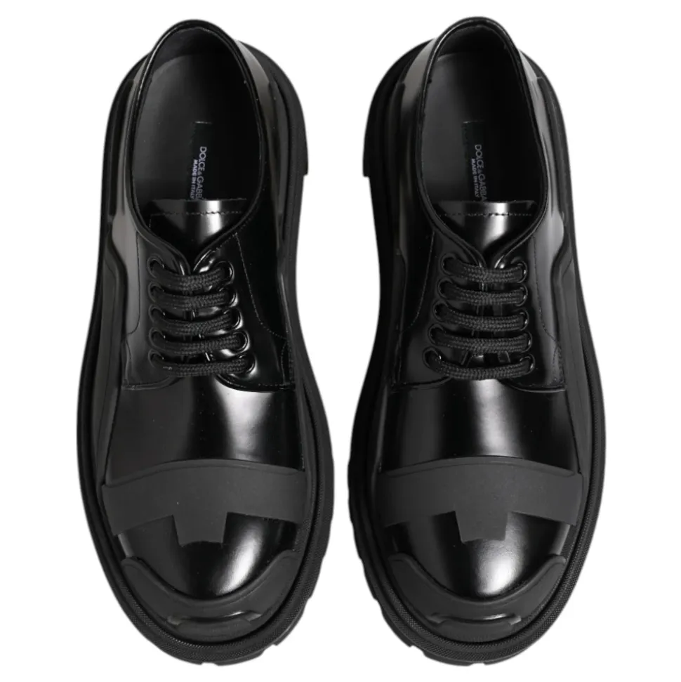 Patent Leather Trekking Derby Sko