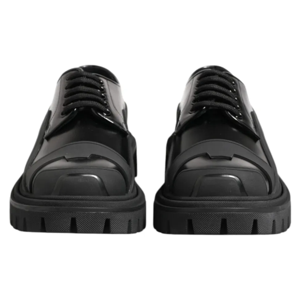 Patent Leather Trekking Derby Sko