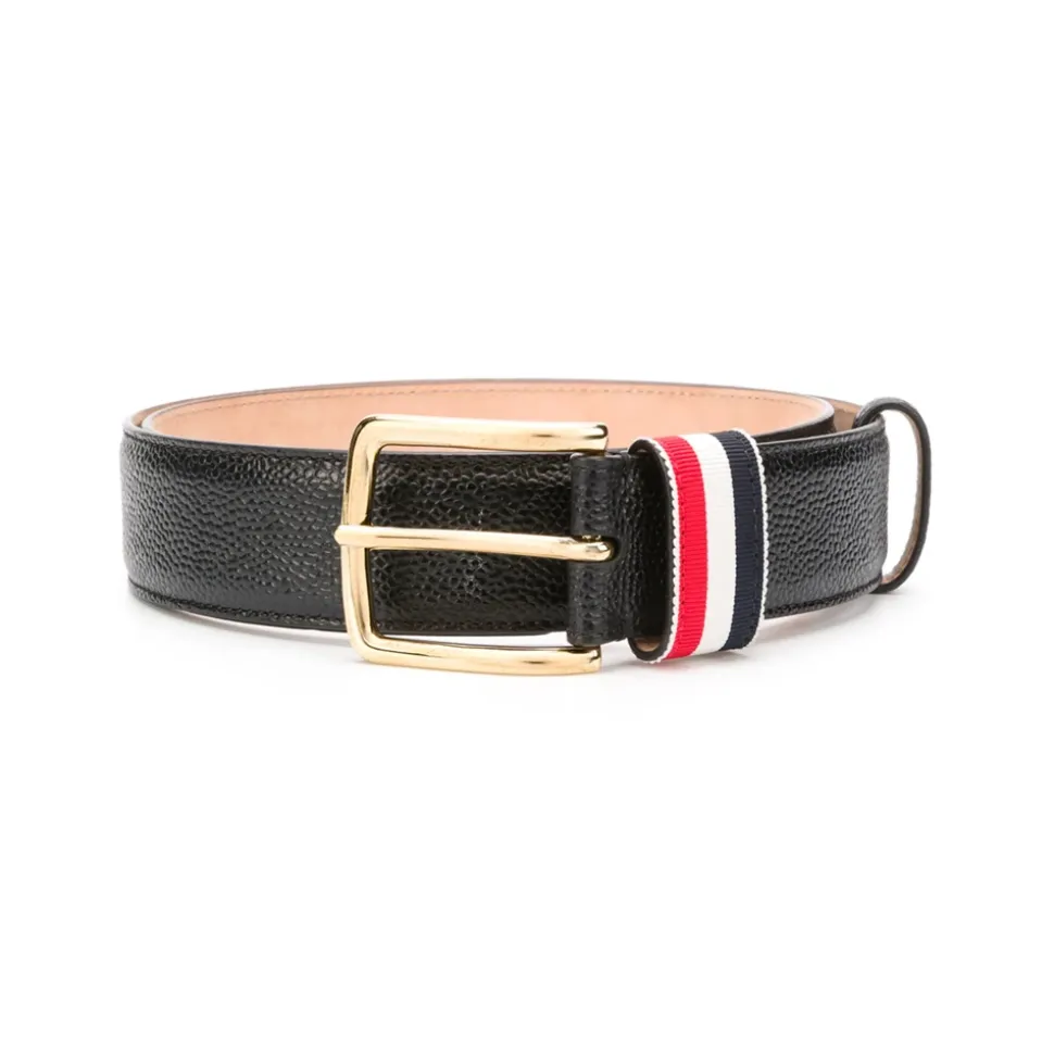 Pebble Grain Striped Loop 35mm Belte