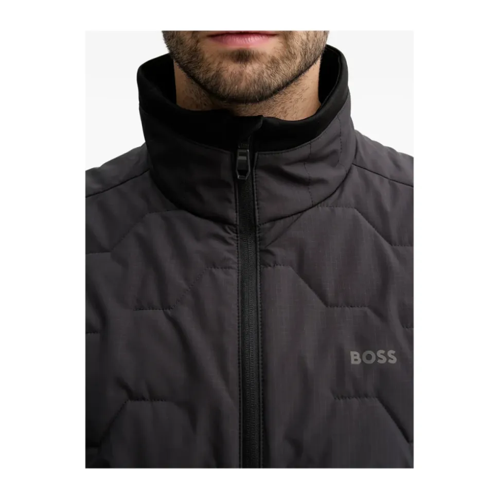 Quilted High-Neck Jacket