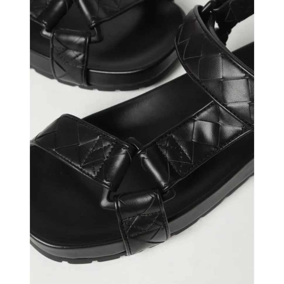 Quilted Leather Sandals