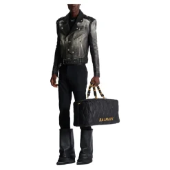 Quiltet nylon reiseveske med diamantmotiv