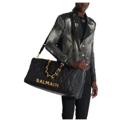 Quiltet nylon reiseveske med diamantmotiv