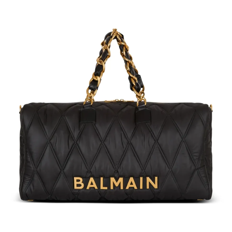 Quiltet nylon reiseveske med diamantmotiv