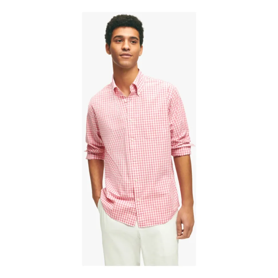Rød Sport Fredagsskjorte med Polo Button Down-krage