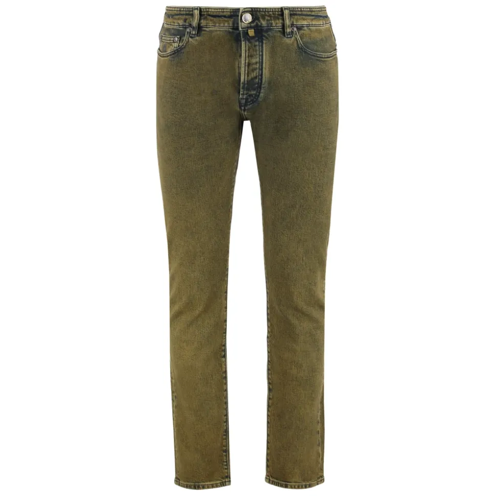Regular Fit Jeans med Lærlogo
