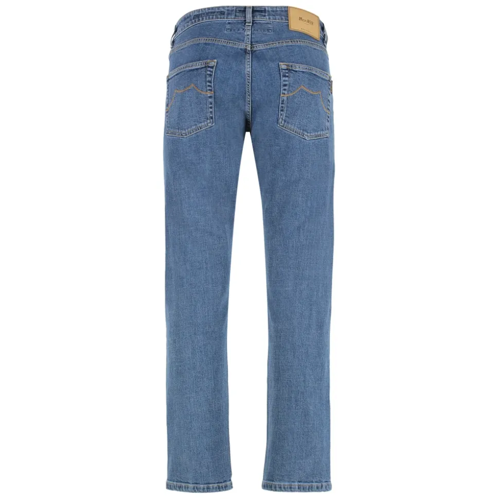 Regular Fit Jeans med Lærlogo