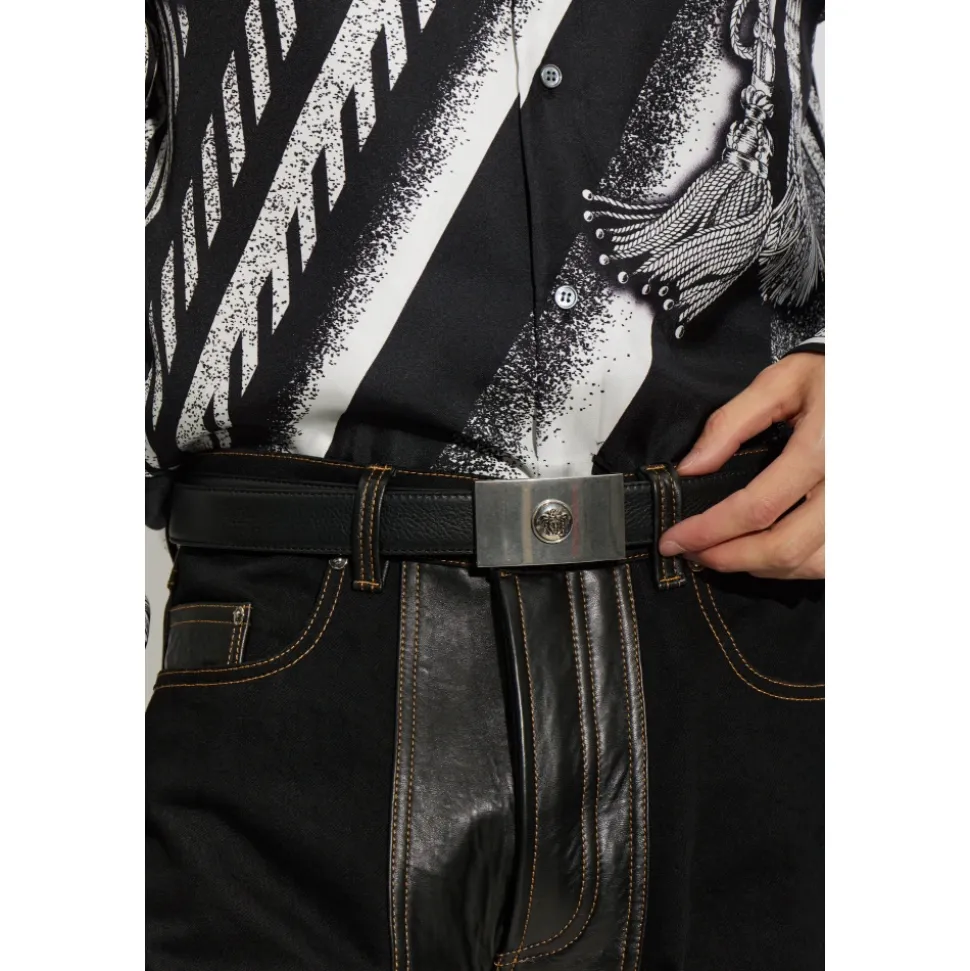 Reversibelt skinnbelte 3 cm