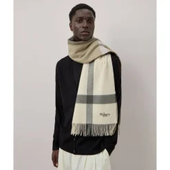 Ruter Large Check Merino Wool Scarf