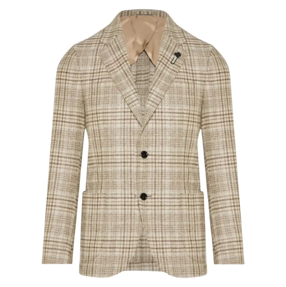 Rutete Blazer med To Knapper