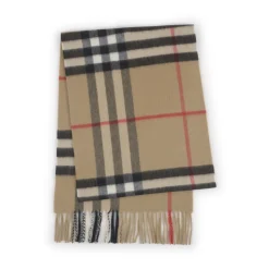 Rutete Skjerf i Beige