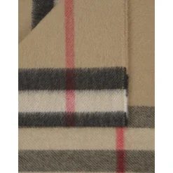 Rutete Skjerf i Beige