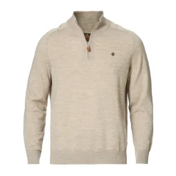 Sand Morris Merino John Zip Genser