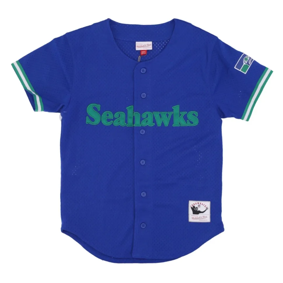 Seattle Seahawks Mesh Button Front Skjorte