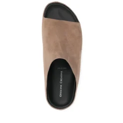Semskede sandaler med gummisåle