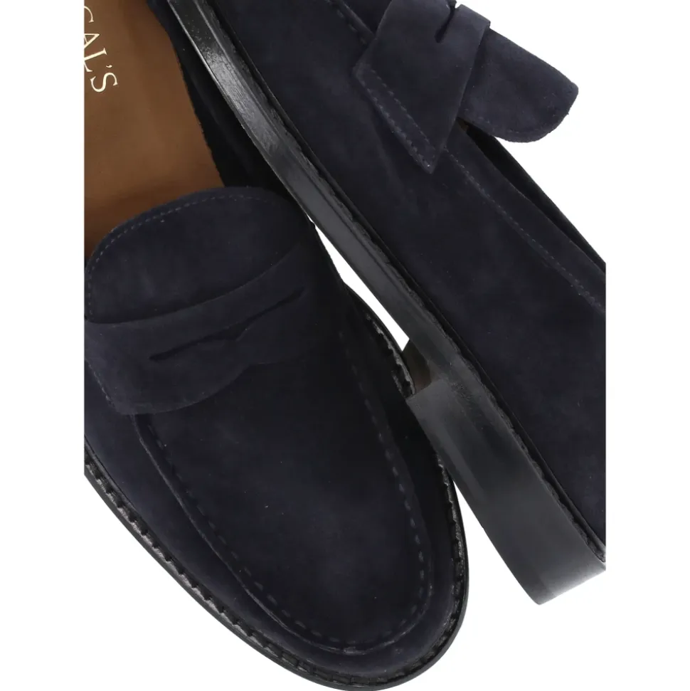 Semsket skinn loafers