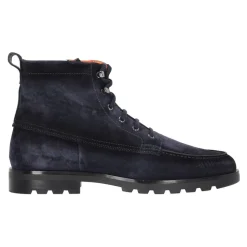 Semsket snørestøvel med Shearling-fôr