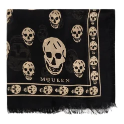 Silkeskjerf med signatur hodeskallemotiv
