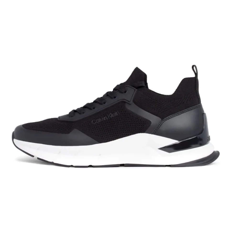 Sko Black Lace-Up Mix Leisure