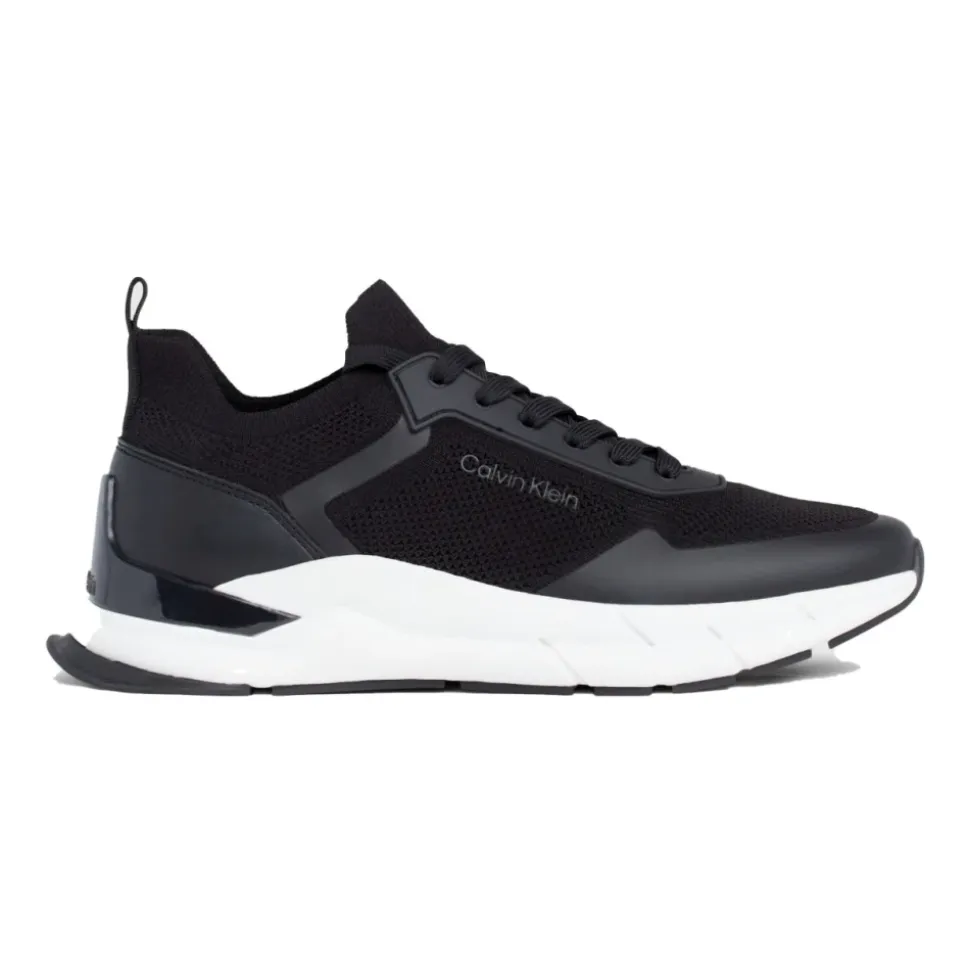 Sko Black Lace-Up Mix Leisure