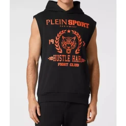 Sleeveless Hoodie Sweatshirt Tiger