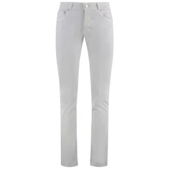 Slim Fit Bomull Silke Bukser