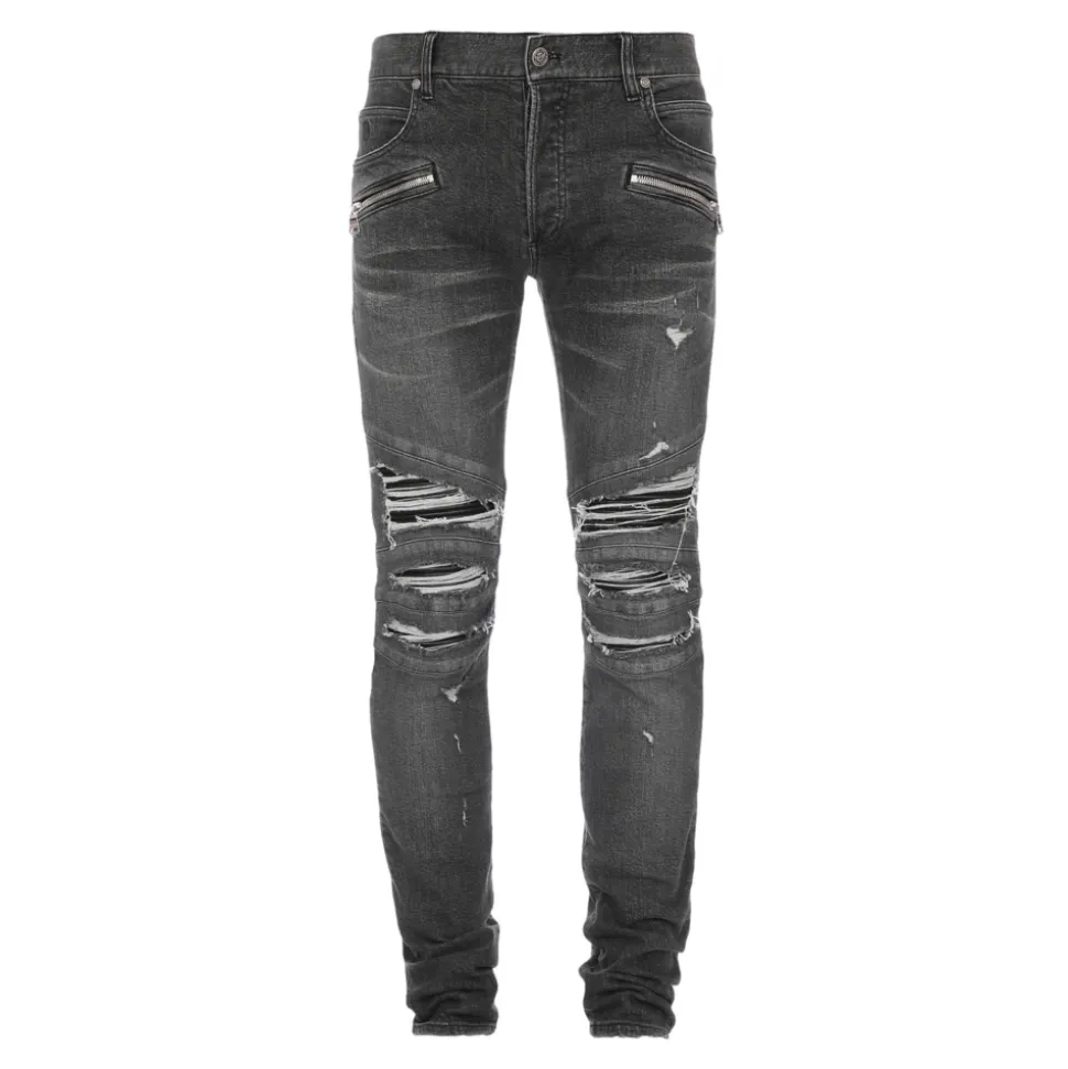 Slim-fit bomullsjeans