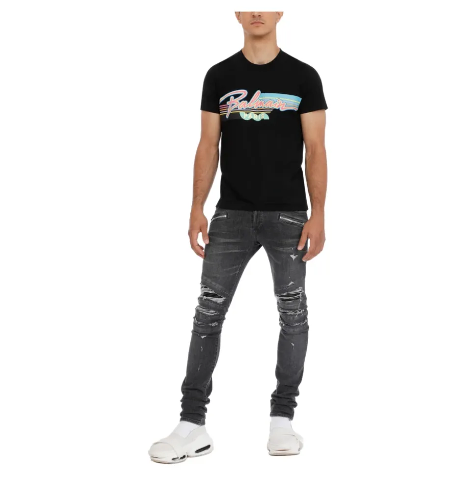 Slim-fit bomullsjeans