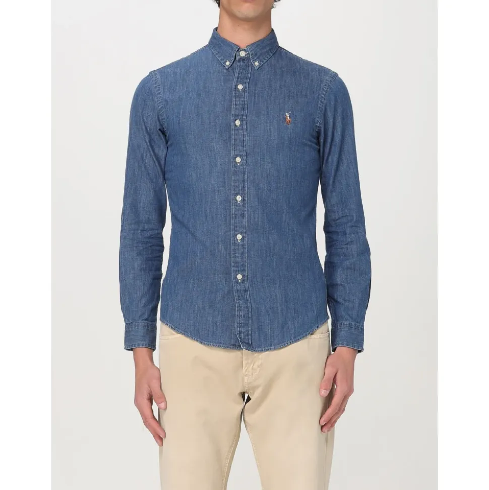 Slim Fit Denim Skjorte