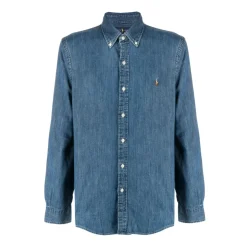 Slim Fit Denim Skjorte