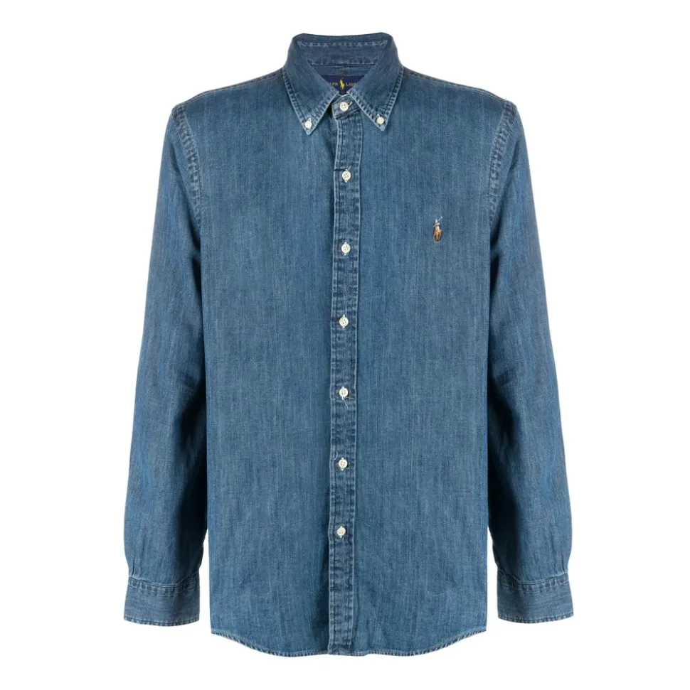 Slim Fit Denim Skjorte