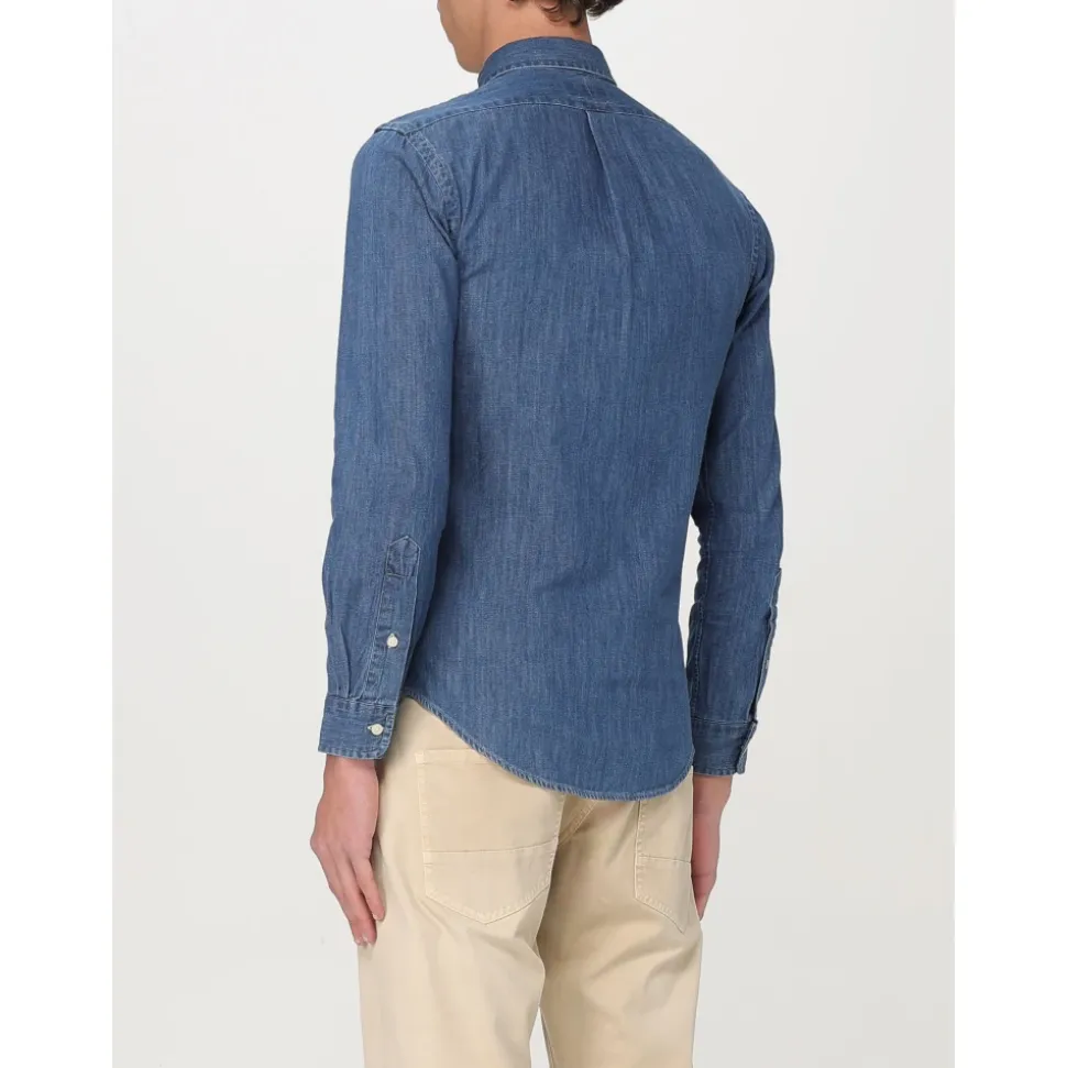 Slim Fit Denim Skjorte