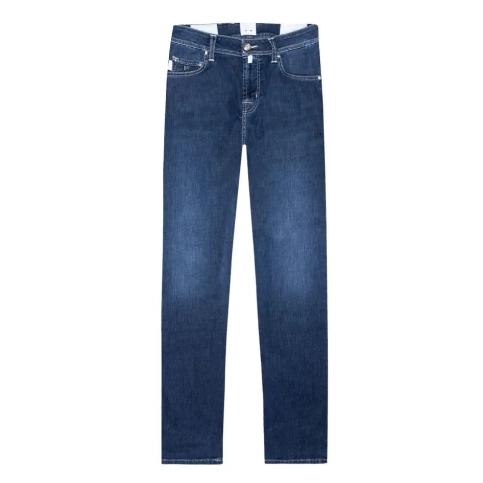 Slim-Fit Five-Pocket Bomull Jeans