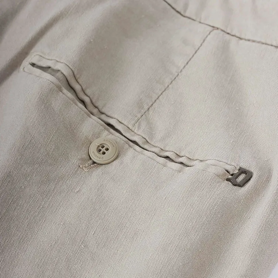 Slim-Fit Linen Blend Trousers